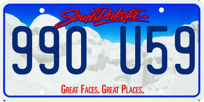 SD license plate 99OU59