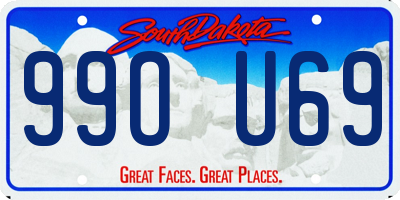 SD license plate 99OU69
