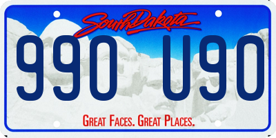 SD license plate 99OU90