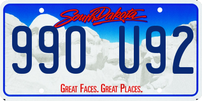 SD license plate 99OU92