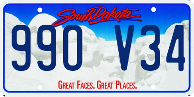 SD license plate 99OV34