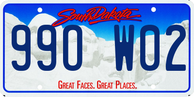 SD license plate 99OW02
