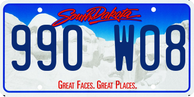 SD license plate 99OW08