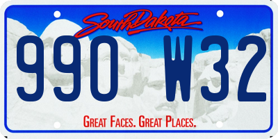 SD license plate 99OW32