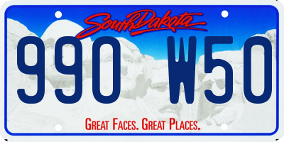 SD license plate 99OW50