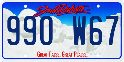 SD license plate 99OW67