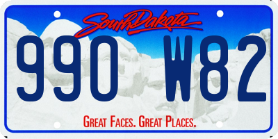SD license plate 99OW82