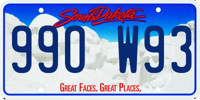 SD license plate 99OW93