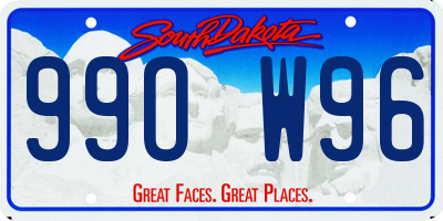 SD license plate 99OW96