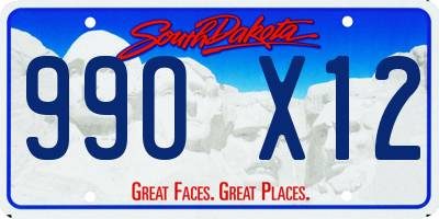 SD license plate 99OX12