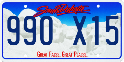 SD license plate 99OX15
