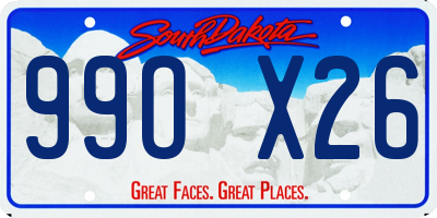 SD license plate 99OX26