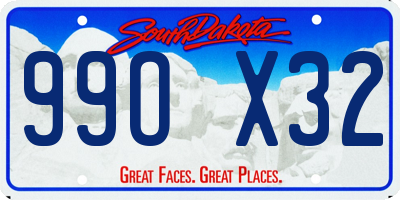 SD license plate 99OX32