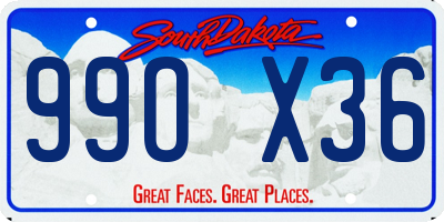 SD license plate 99OX36