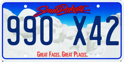 SD license plate 99OX42