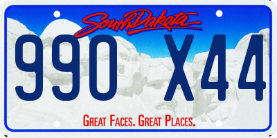 SD license plate 99OX44