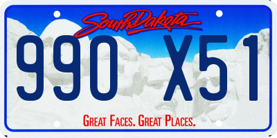 SD license plate 99OX51