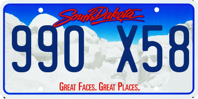 SD license plate 99OX58