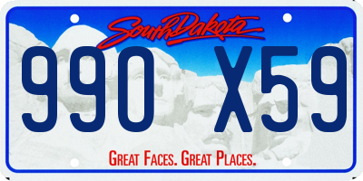SD license plate 99OX59