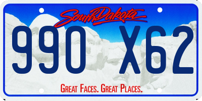 SD license plate 99OX62
