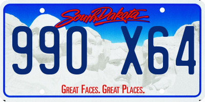 SD license plate 99OX64