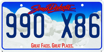 SD license plate 99OX86