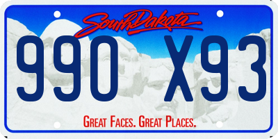 SD license plate 99OX93