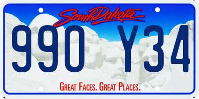 SD license plate 99OY34