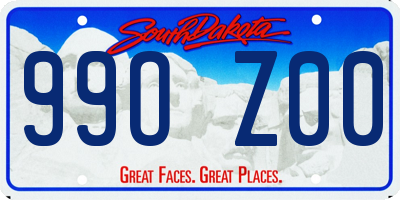 SD license plate 99OZ00