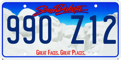 SD license plate 99OZ12