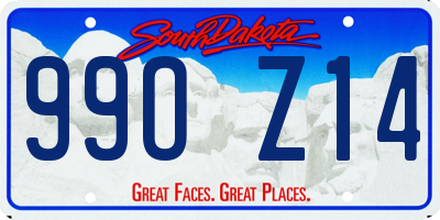 SD license plate 99OZ14