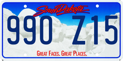 SD license plate 99OZ15