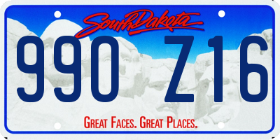 SD license plate 99OZ16