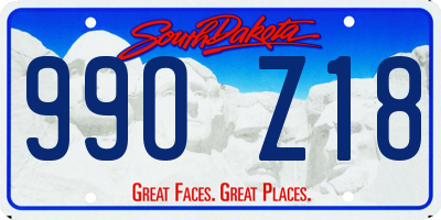 SD license plate 99OZ18