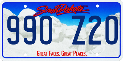 SD license plate 99OZ20