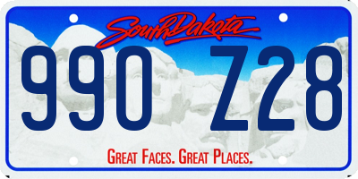 SD license plate 99OZ28