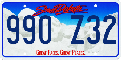 SD license plate 99OZ32
