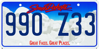 SD license plate 99OZ33