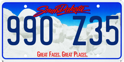 SD license plate 99OZ35