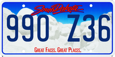 SD license plate 99OZ36
