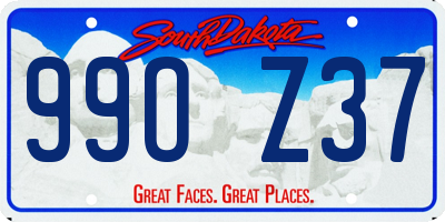 SD license plate 99OZ37