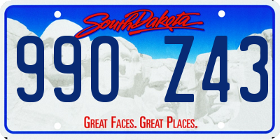 SD license plate 99OZ43