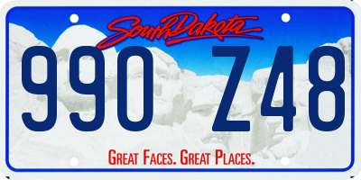 SD license plate 99OZ48