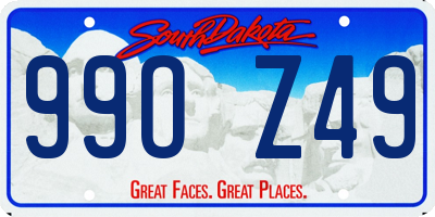 SD license plate 99OZ49