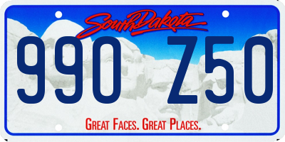 SD license plate 99OZ50