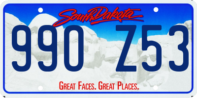 SD license plate 99OZ53