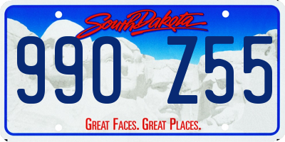 SD license plate 99OZ55