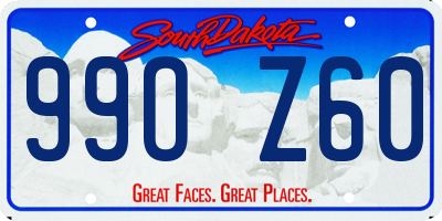 SD license plate 99OZ60