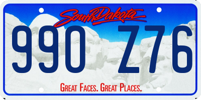 SD license plate 99OZ76