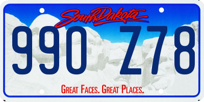 SD license plate 99OZ78